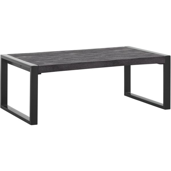 Salontafel Newhaven zwart mangohout 110x60 cm rechthoekig