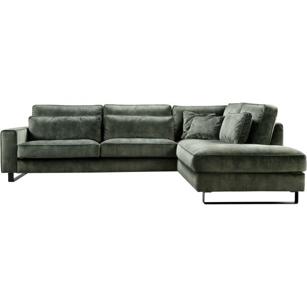 Hoekbank rechts Coventry groen basic comfort