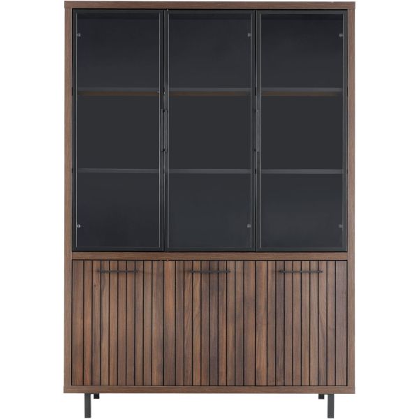 Vitrinekast Tenino 200x140x45 cm bruin