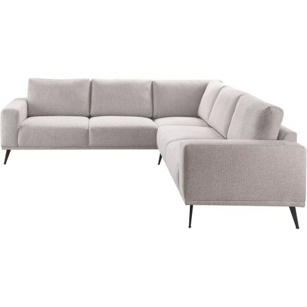 Hoekbank Lindon lichtgrijs basic comfort