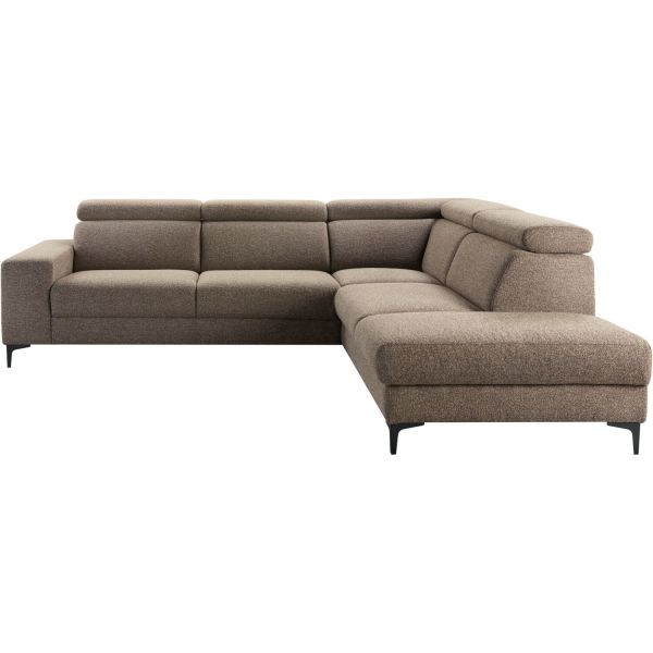 Hoekbank rechts Ixonia grijs basic comfort