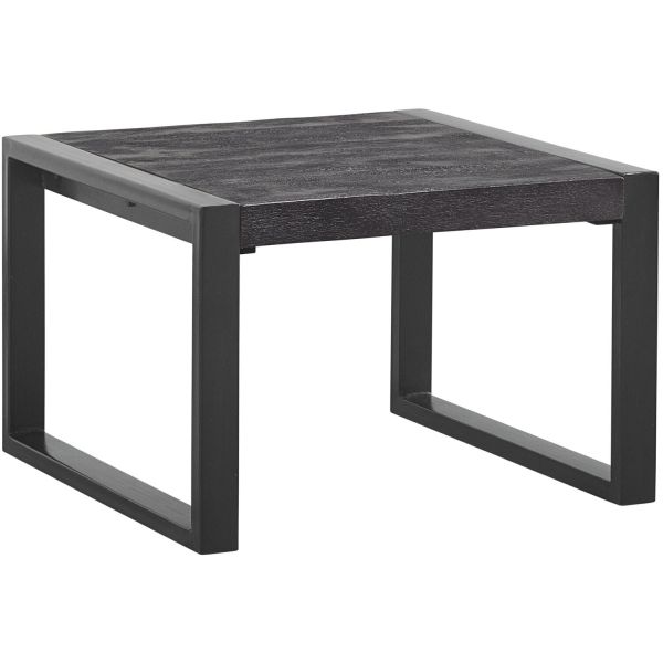 Bijzettafel Newhaven zwart mangohout 60 cm vierkant