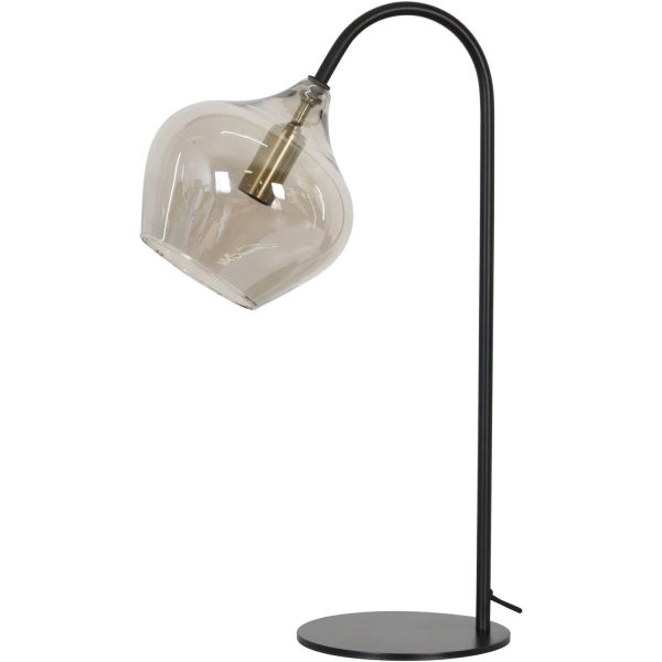 Tafellamp Winfield mat zwart smoke