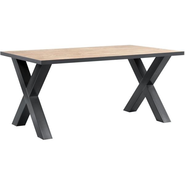 Eettafel met kruispoot Silvares 164x100 cm rechthoekig