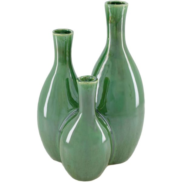 Vaas Badula glazend groen
