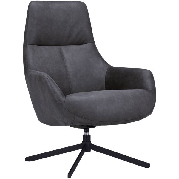 Draaifauteuil Kenmare microleder donkergrijs
