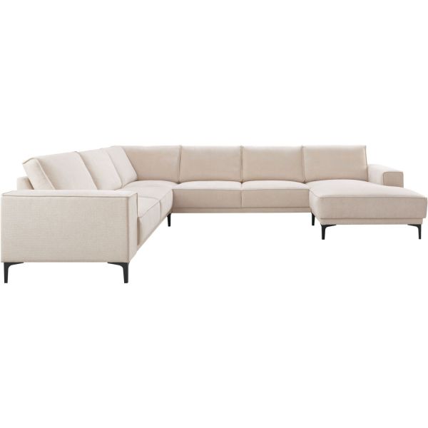 Hoekbank links Calira beige basic comfort