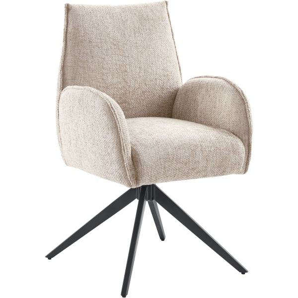 Eetkamerstoel Troi draaibaar beige