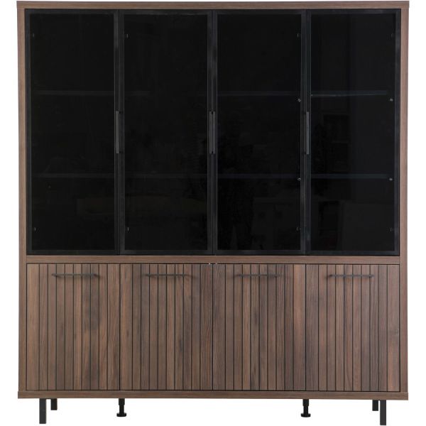 Vitrinekast Tenino 200x183x45 cm bruin