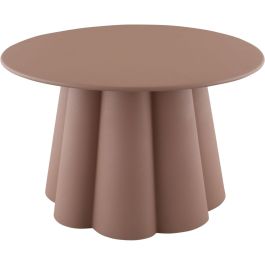 Bijzettafel Easdale 63x38 cm rond donkerbeige