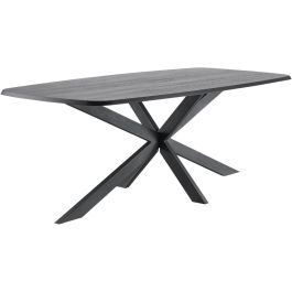 Eettafel Walden zwart eikenhout 220x110 cm Deens ovaal