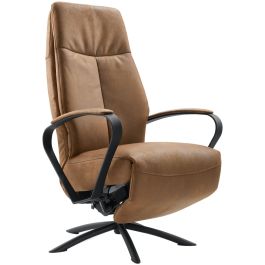 Relaxfauteuil Beltra large microleder bruin