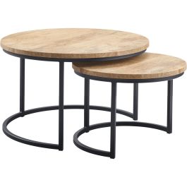 Salontafelset Belcoo mango 55 en 75 cm rond