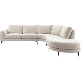 Hoekbank rechts Flandria beige premium comfort