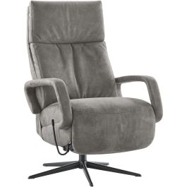 Relaxfauteuil Orona medium microleder grijs