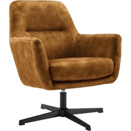 Draaifauteuil Tarkio velvet cognac