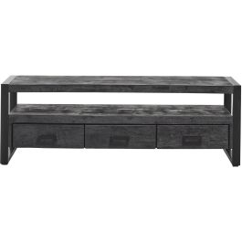 TV-meubel Newhaven zwart mangohout 150 cm