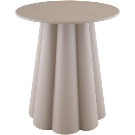 Bijzettafel Easdale 43x49 cm rond beige