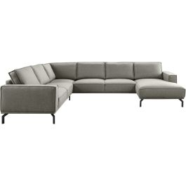 Hoekbank links Alburg grijs premium comfort