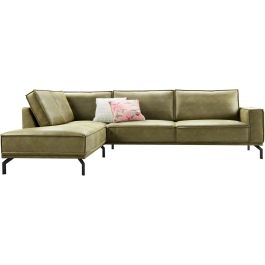 Hoekbank links Alburg mosgroen premium comfort