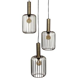 Hanglamp Bincerro brons metaal 3-lichts cluster