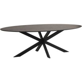 Eettafel Ranea 180x90 cm ovaal met rechte spinpoot