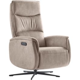 Relaxfauteuil Candora elektrisch microleder grijs