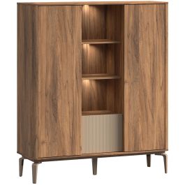 Opbergkast Lodetto 165x141x45 cm deur champagnekleur