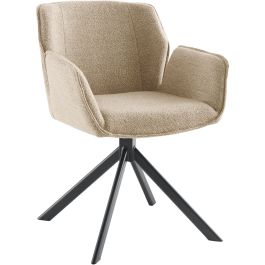 Eetkamerstoel Wadlo draaibaar beige