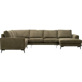 Hoekbank links Flandria donkergroen supreme comfort