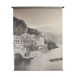 Wandkleed Hattun linnen 117x147 cm zwart