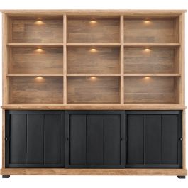 Wandmeubel Ladonia 210x233x50 cm 3 schuifdeuren