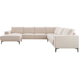 Hoekbank rechts Calira beige basic comfort