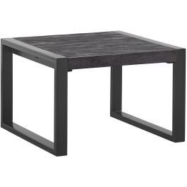 Bijzettafel Newhaven zwart mangohout 60 cm vierkant