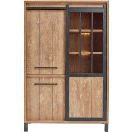 Opbergkast Alva 188x122x50 cm orange teak met verlichting