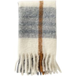 Plaid Goletta 130x170 cm wit met blauw