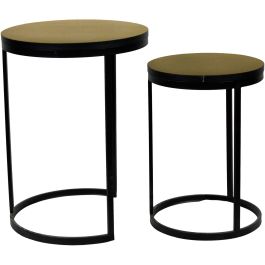 Bijzettafelset Brody goud 38 en 30 cm rond