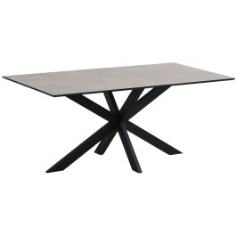 Eettafel Ranea 160x90 cm rechthoekig grijs met rechte spinpoot