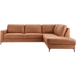 Hoekbank rechts Creon microleder bruin excellent comfort