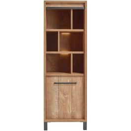 Opbergkast Alva 188x63x50 cm orange teak met verlichting