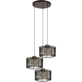 Hanglamp Bincerro donkerbrons metaal 3-lichts cluster