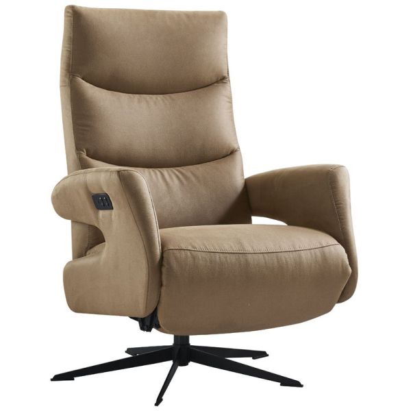 Relaxfauteuil electrisch verstelbaar Nortwood cognac