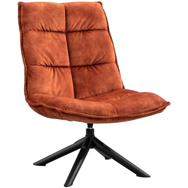 Draaifauteuil Calpe velvet bruin