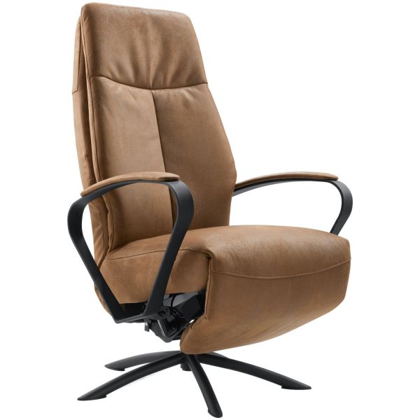 Relaxfauteuil Beltra large microleder bruin