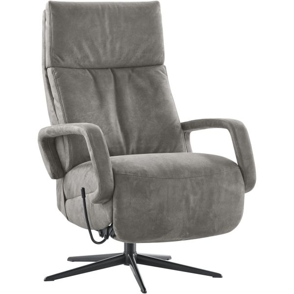 Relaxfauteuil Orona medium microleder grijs