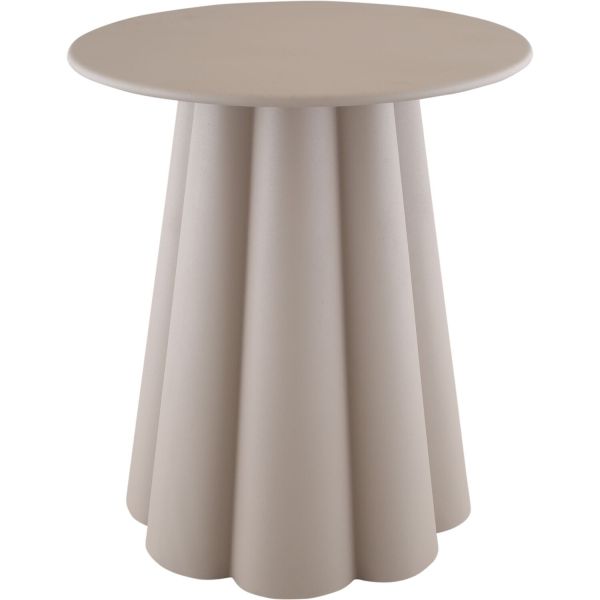 Bijzettafel Easdale 43x49 cm rond beige