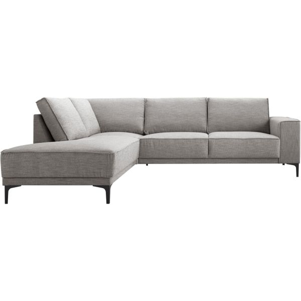 Hoekbank links Calira grijs basic comfort