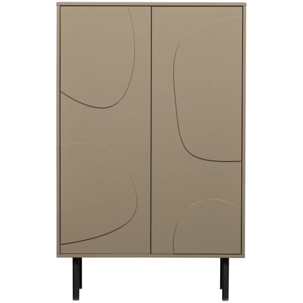 Opbergkast Woood Cadiz 135x85x40 cm taupe