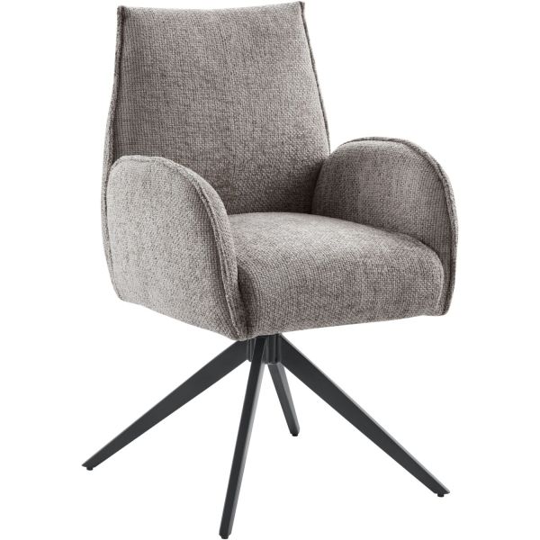 Eetkamerstoel Troi draaibaar grijs