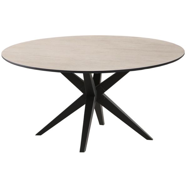 Eettafel Ranea 130 cm rond beige met ranke spinpoot